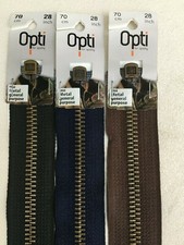 OPTI M60 Metal Open End Zip Mosel Antique Brass Donut Puller & Chain for jackets