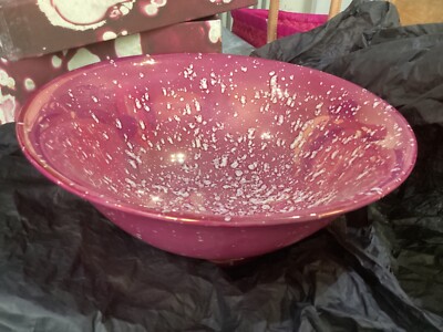 Emma Bridgewater Raspberry Lustre Fuß Schüssel Schale 2012 Neu Best Boxed UVP 75  