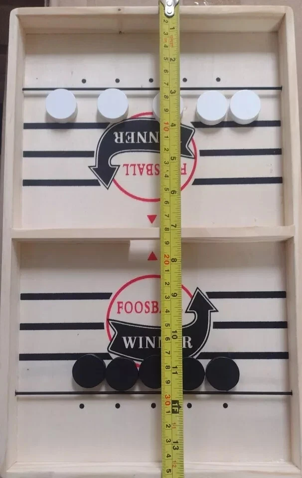 Large Sling Puck Game Foosball Winner Board Game Wooden Hockey Table Game Kit - Image 3 of 4