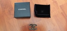 Channel Logo Brooch with Original Protective Bag and Box NEW