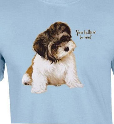 Shih Tzu Puppy Dog You Talking To Me? Mischievous Cute T-Shirt 