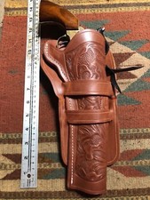 Western Leather Holster Floral FIT Colt Uberti Pietta SAA  1872 Open Top 7 1/2"
