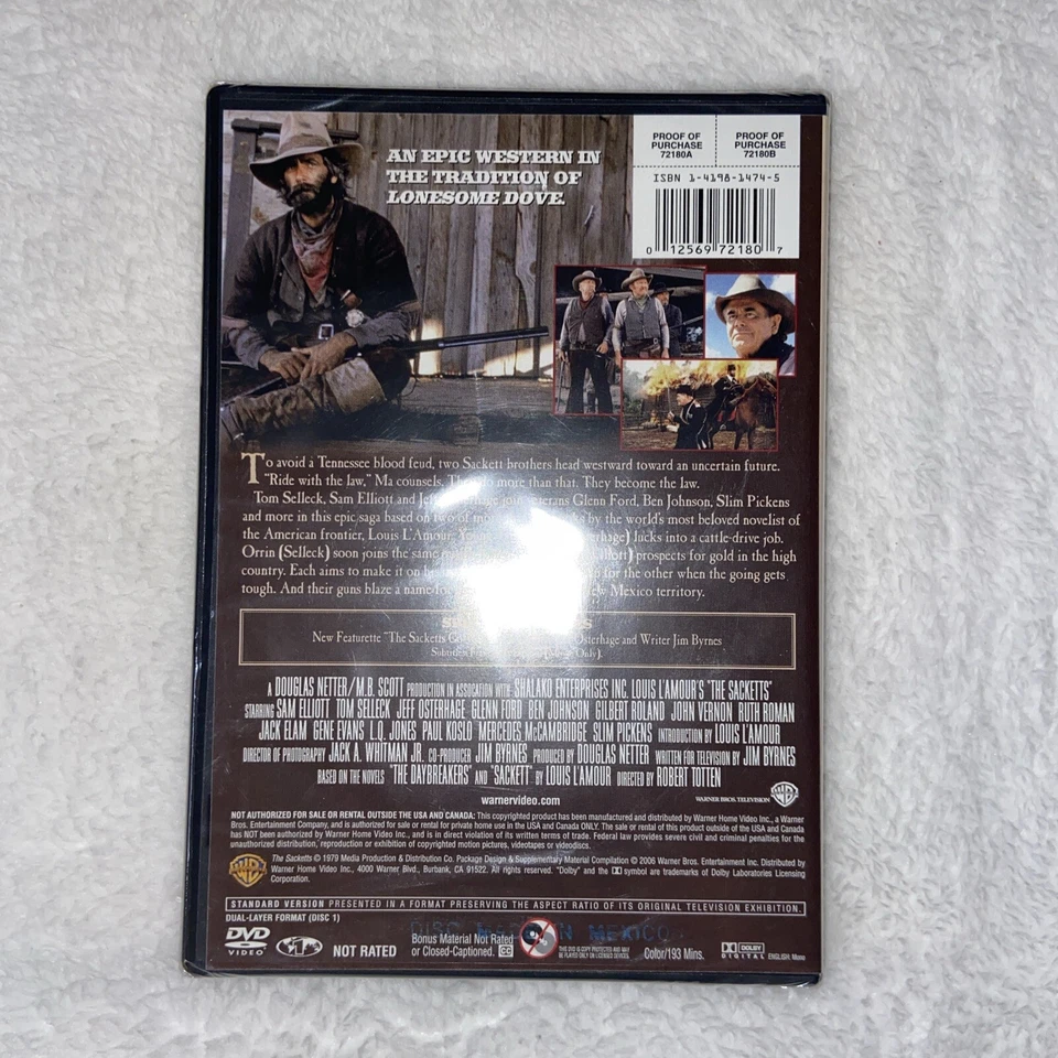 The Sacketts The Complete Miniseries Dvd Western Louis L’Amour 2006 Sealed NIP - Image 4 of 4