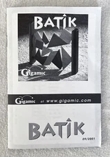 1997 Gigamic BATIK Replacement Parts: Instructions Booklet EUC