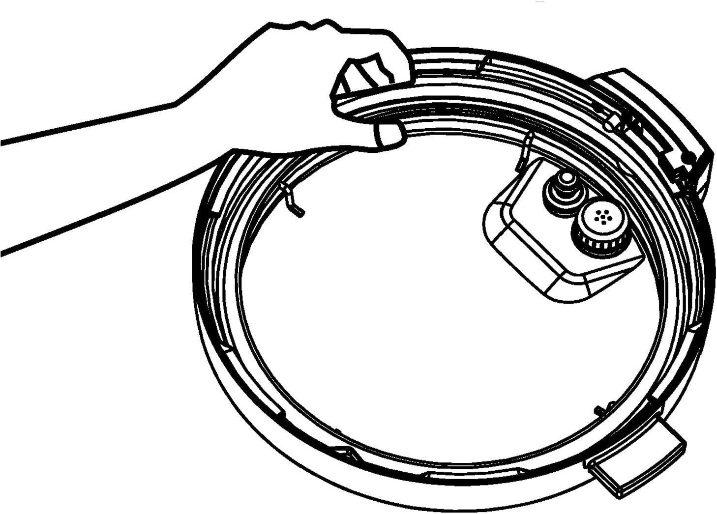 " Sealing Ring Compatible with Gowise USA 8 QT Electric Pressure Cooker Model: G