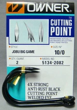 OWNER 5134-2082 Jobu Big Game Hook Size 10/0 Pack of 2 + Free Post