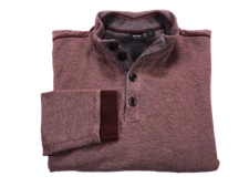 Hugo Boss Piceno Mens XL Sweater Brown White Button Pullover Cotton Blend