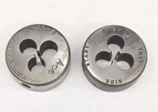 2 Ace 6-32 NC Round Dies 1" OD Solid Die CS Carbon Steel USA