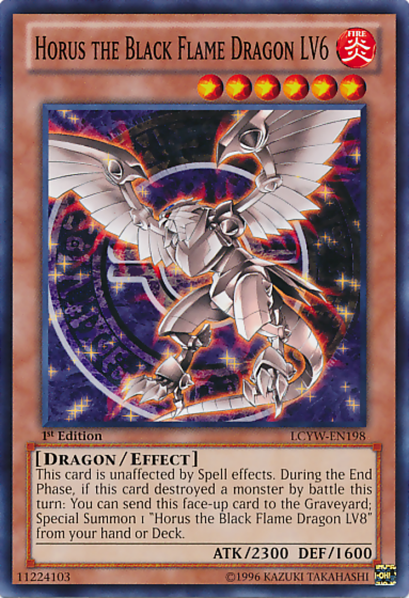 Horus the Black Flame Dragon LV8 LCYW-EN199 1st Edition LP Yu-Gi