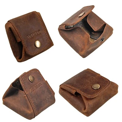 THINGS ONLY !!! Wild Leder Geldbörse Geldsäckchen Münzbörse Kleingeld Geldbeutel Mini Portmonee