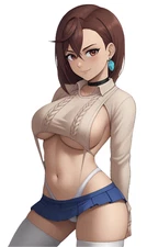 Momo Ayase Dandadan Waifu Weatherproof Anime Sticker 6" Car Decal