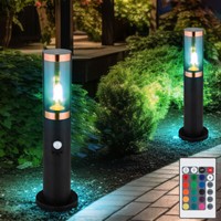 Stehleuchte AußEnleuchte Sockellampe Rgb Led Fernbedienung Bewegungsmelder 2X