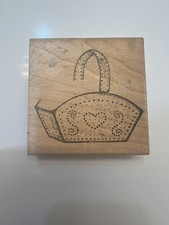 Theresa Allen Artistic Stamp Exchange Basket 3.5 Stamp Vintage 1995