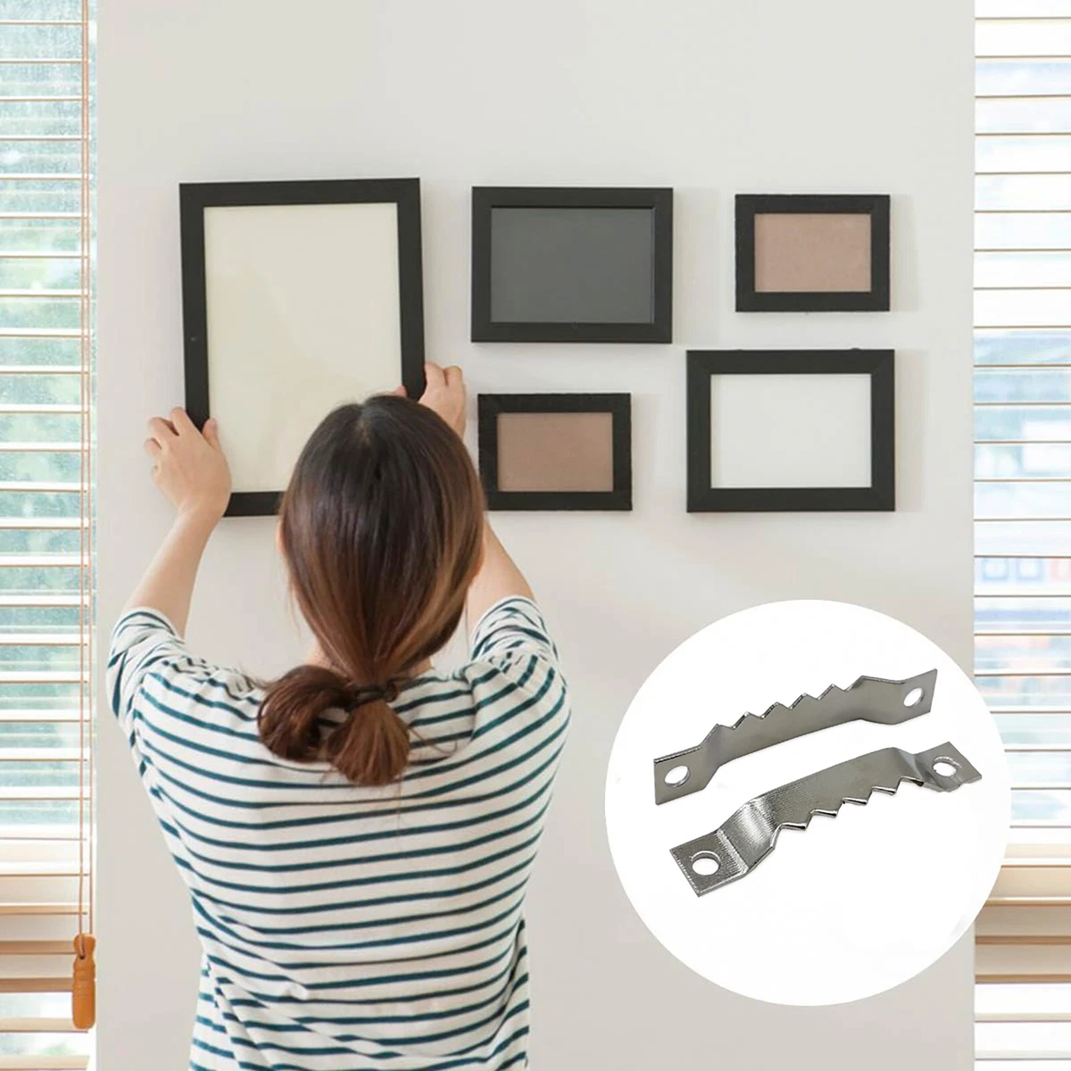 20-200X Sawtooth Hangers Picture Frame Hanging Hooks Screws Painting Picture AUS
