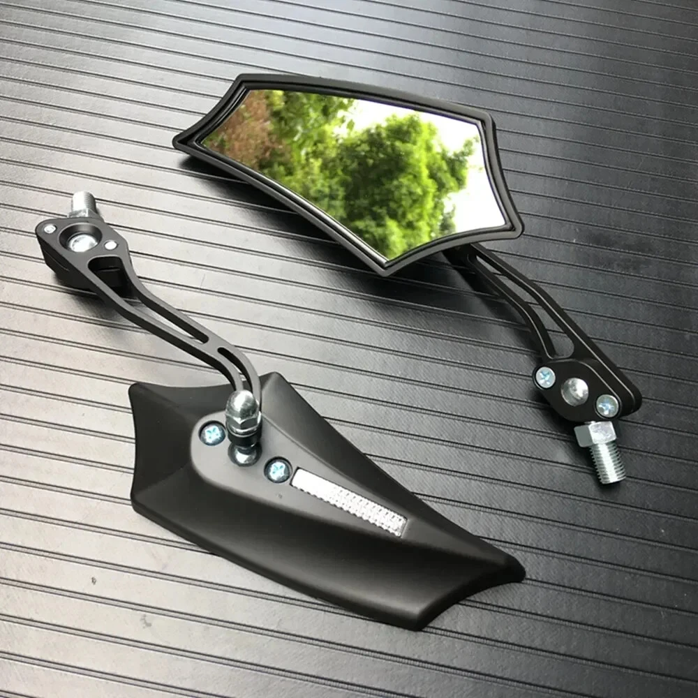 Pair 8mm 10mm Universual Motorcycle Mirror Scooter E-Bike Rearview Side Mirrors