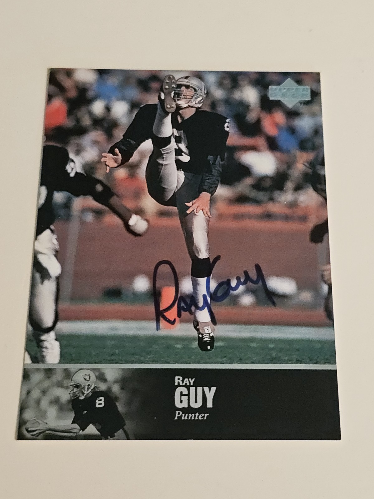 1997 Upper Deck LEGENDS Ray Guy Autograph #AL-111 Blue Ink HOF Raiders
