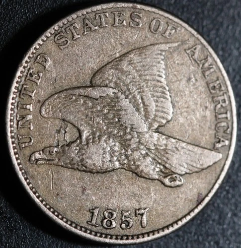 1857 FLYING EAGLE CENT - XF EF