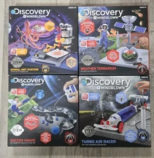 Discovery Mindblown Kit Lot Of 4 Turbo Air Racer Soccer Snake Terrarium And Art