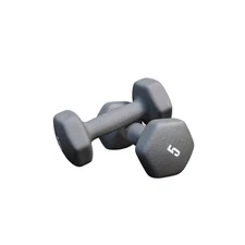 Neoprene Dumbbell Weights Pairs & Sets | 5lb Pair of Dumbbells Grey Brand New.