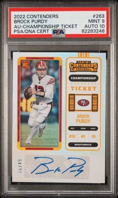 Brock Purdy 2022 Panini Contenders Rookie Ticket Autographs
