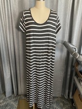 NWT Foxxy Super Soft Black And White Striped Casual Dress Size 2x