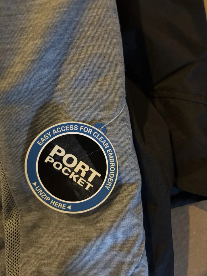 Sport-Tek Men's Polyester Black Hooded Windbreaker Jacket Size X-Large  - Image 3 of 3