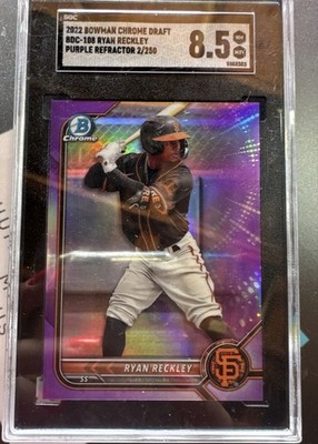 2022 Bowman Draft - Chrome Ryan Reckley #BDC-108 Purple Refractor /250 (RC)