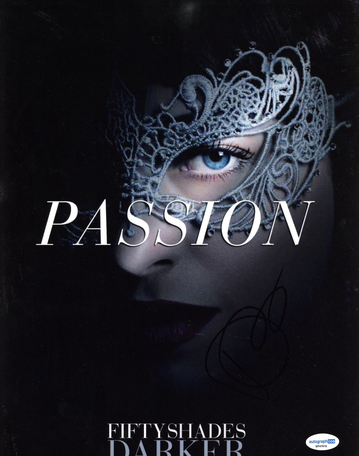 Dakota Johnson "Fifty Shades Darker" AUTOGRAPH Signed Grey 11x14 Photo ACOA