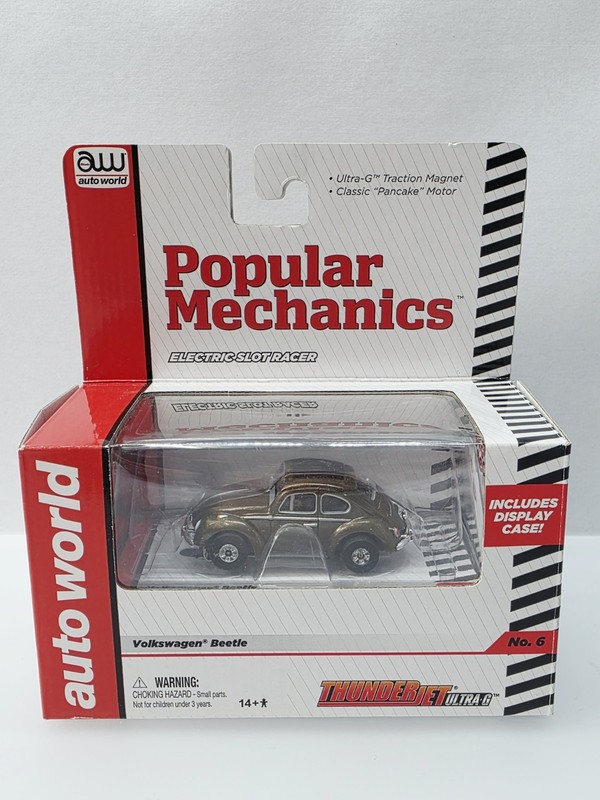 AW AUTO WORLD POPULAR MECHANICS VOLKSWAGEN BEETLE HO SLOT CAR NEW NICE!!