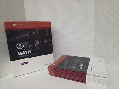 Alpha Omega Lifepac Algebra 1 Math 9th Grade Near Complete Student Units 2-10