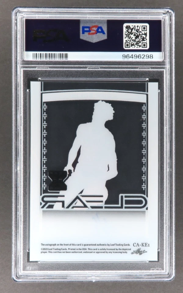 2022-23 Leaf Trinity Clear Auto Red /5 Keon Ellis #CA-KE1 Rookie RC PSA 9 MINT - Image 3 of 4