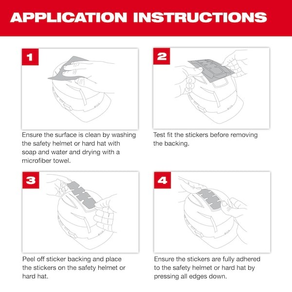 Milwaukee Tool 48-73-4600 5Pc Reflective Sticker Set - Silver