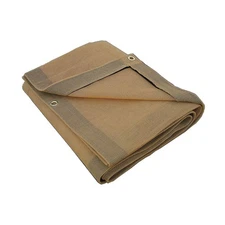 GRAINGER APPROVED 5WUD5 Tarp, Tan, 12 ft L, 10 ft W,Polyethylene 5WUD5