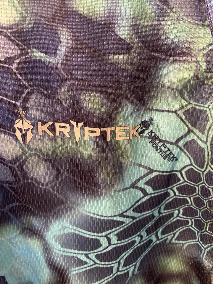 Kryptek Outdoor Camo Quarter Zip Pullover L Highlander Typhon Blue Unisex - Image 3 of 4