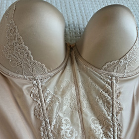 36DD NEW Cassandra Intimates Caress Too Strapless Corset Bustier Beige