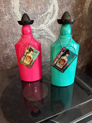 Sierra Tequila Limited Edition Flaschen pink und mint leer sehr guter Zustand