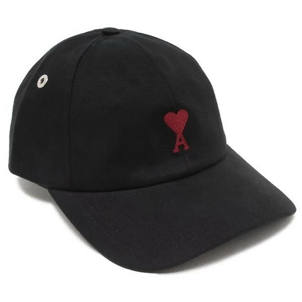 AMI Paris キャップ AMI PARIS Hat Embroidery Cap Black Men Women Unisex AMI PARIS 57cm