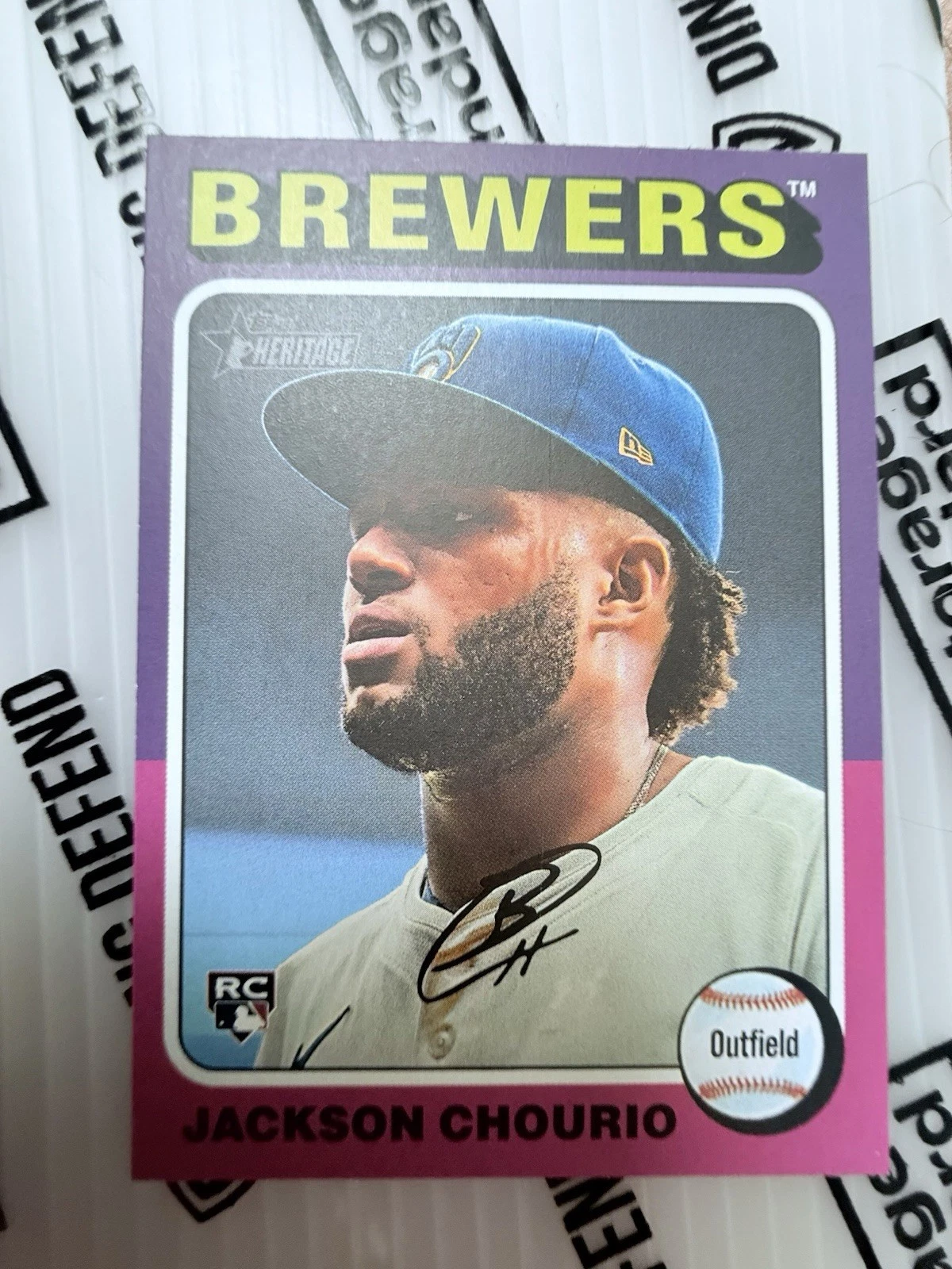 2024 Topps Heritage High Number Flip Stock Jackson Chourio #632 (RC)