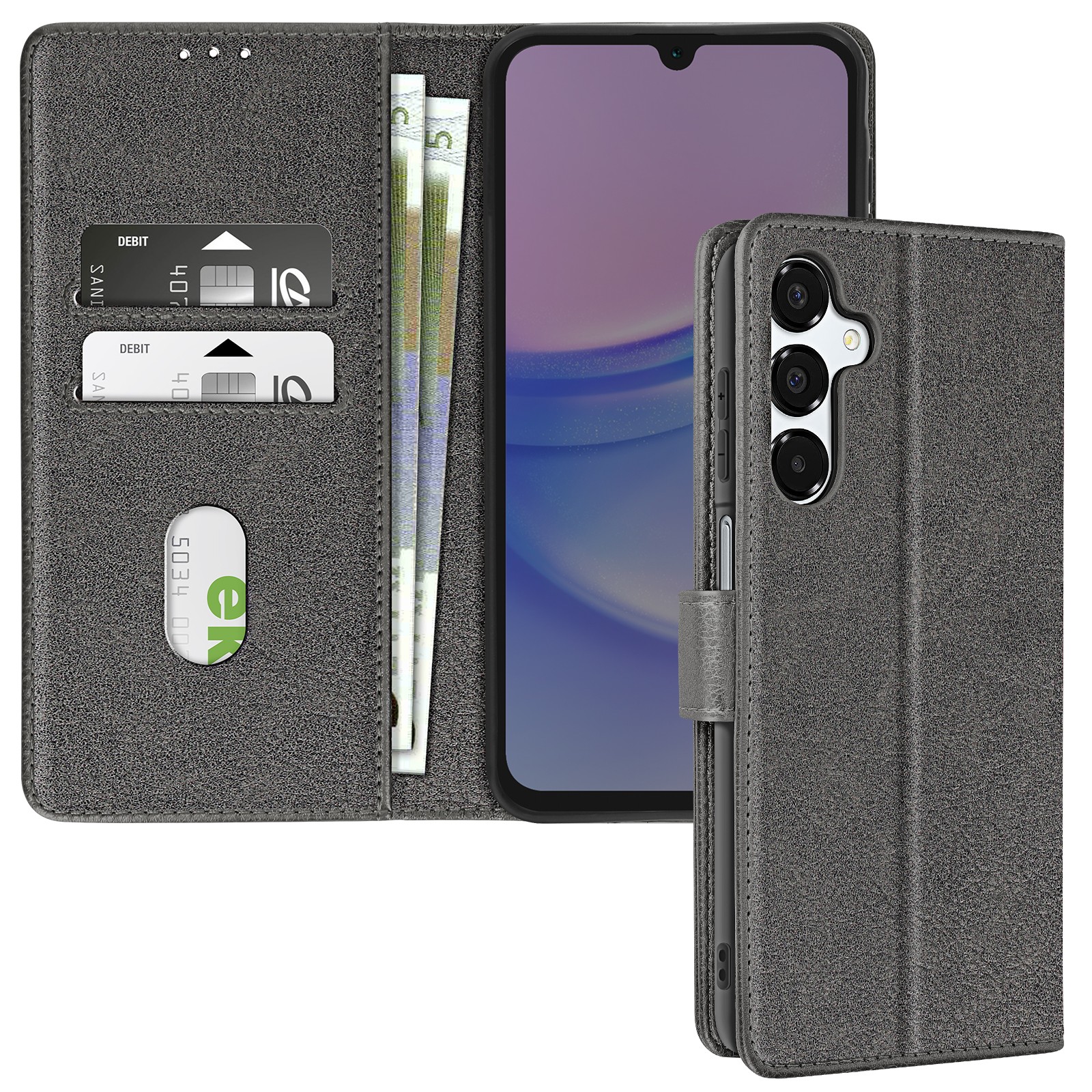 Housse pour Samsung Galaxy A16 grise protégeant l'écran des rayures