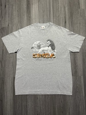 Vintage Disney RARE Simba Animal Kingdom The Lion King Tee Shirt Size L 