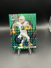 2025 Mosaic #242 Christian Watson Green Mosaic Prizm Green Bay Packers