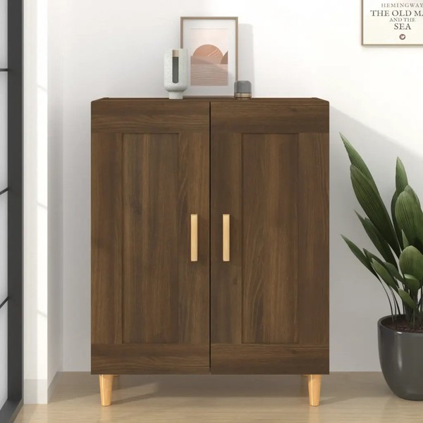 Sideboard Braun Eichenoptik 69.5X34X90 Cm Holzwerkstoff Wohnzimmer-image