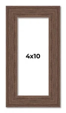 4x10 Frame Brown Farmhouse Solid Wood Picture Frame Width 1.5 Inches | Interior