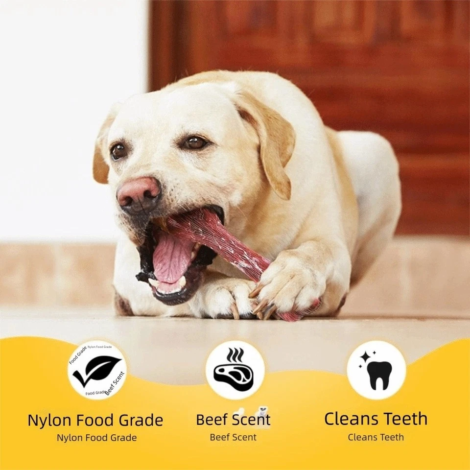 Teeth Cleaning Dog Chew Toy Nylon Indestructible Dog Bone Toy  Large Dogs - Image 3 of 4
