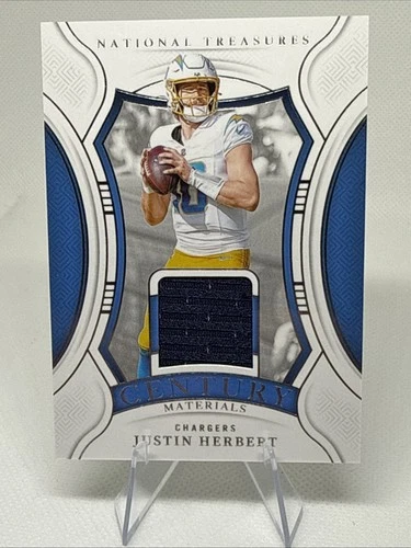 2024 Panini National Treasures Justin Herbert Century Materials #17/99 CM-JHT