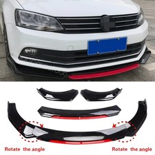 Glossy Black Front Bumper Lip Splitter Spoiler For Vw Jetta 2015 2016 2017 2018