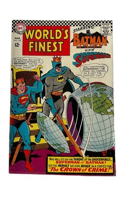Vintage 1967 DC Worlds Finest Comics Issue 165 With Superman And Batman (5.5)