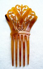 Celluloid Spanish style hair comb - NO US IMPORT FEES