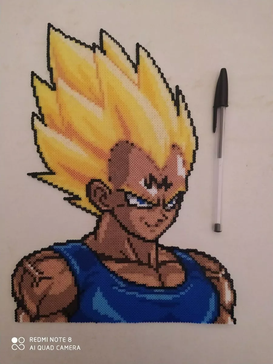 Pixel Art Dragon Ball Z Difficile Majin Vegeta Dragon Ball Z - Perler Beads / Pixel Art | eBay