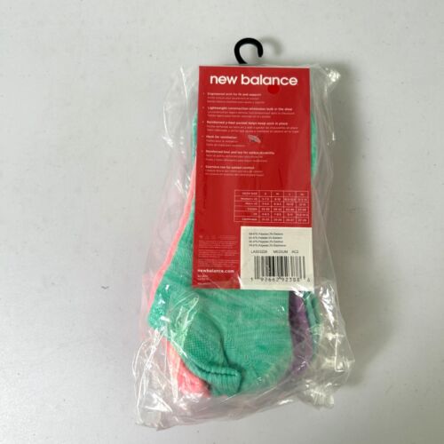 New Balance Ankle Socks Womens Size M Purple Green Pink 6 Pairs Performance NWT - Picture 3 of 6